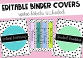 Binder Covers Editable: Speckled Black and White