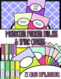 Binder Covers & Spines - Editable - Moroccan Pattern