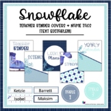 Editable Binder Covers, Spines, and Name Tags - Snowflake