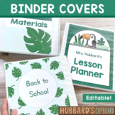 Editable Binder Covers  - Tropical Jungle Classroom Decor 