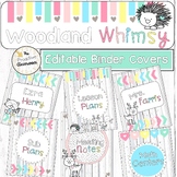 Editable Binder Covers and Spines | Pastel | Woodland Whim