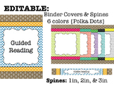 Editable Binder Covers and Spines {Polka Dots}