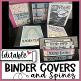 Editable Binder Covers and Spines Various Themes & Styles 