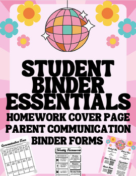 Preview of Editable Binder Forms + Homework Packet Cover Pages + Parent Communication Forms