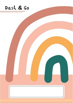 Preview of Editable Binder Front Cover Muted Rainbow Pack