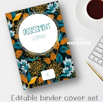 Preview of Editable Binder and spines set - Exotic Blooms 1