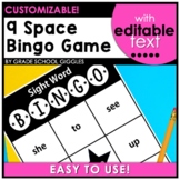 Blank Bingo Board 9 Box Editable Template: Find Someone, S