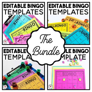 Editable Bingo Templates Bundle by Coreas Creations | TPT