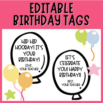 Age Birthday Thank You Tags Favor Tags Any Age 21st 30th 40th 50th 60th Etc  INSTANT DOWNLOAD With EDITABLE Text You Edit Name & Age 