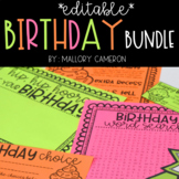 Editable Birthday Bundle