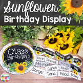 Editable Birthday Display- Sunflower Farmhouse Classroom Decor