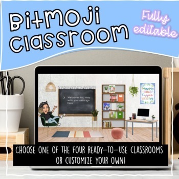 Preview of Editable Bitmoji Classroom | Fully Editable | Google Slides