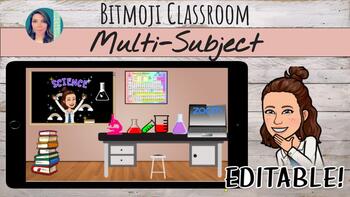 Preview of Editable Bitmoji Multi-subject Virtual Classrooms