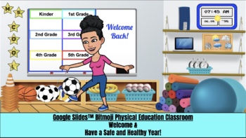 Preview of Editable Bitmoji PE Classroom