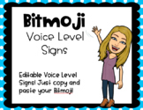 Editable Bitmoji Voice Level Signs 