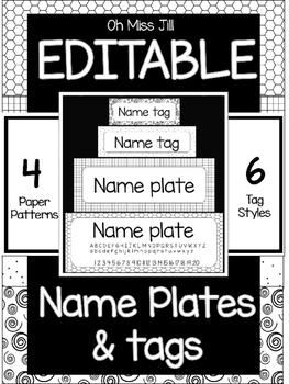 Editable Name s Black And White Worksheets Teaching Resources Tpt