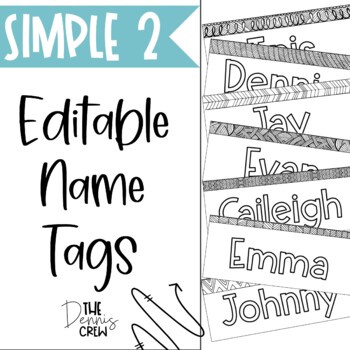 name tag template for kids black and white