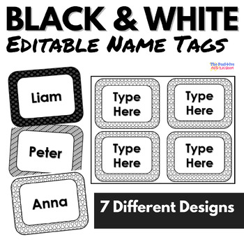 Editable Name s Black And White Worksheets Teaching Resources Tpt