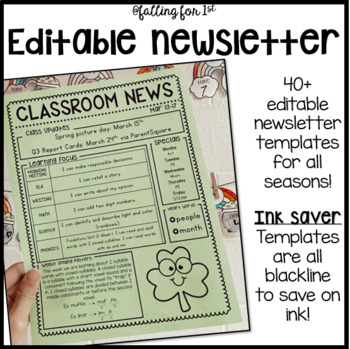 Preview of Editable Blackline Newsletter Templates