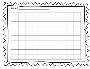 Preview of Editable Blank 100's Chart