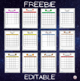 Editable Blank Calendar FREEBIE