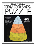 Editable Blank Candy Corn Halloween Puzzle Template