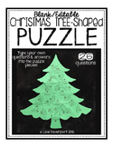 Editable Blank Christmas Puzzle Template