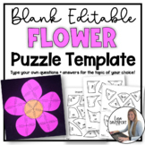 Editable Flower Shaped Puzzle Template