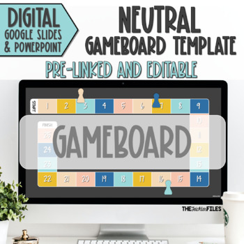 Preview of Editable Blank Gameboard Template Theme Google Slides Neutral Classroom Games