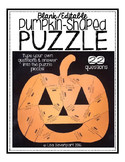 Editable Blank Pumpkin - Halloween Puzzle Template