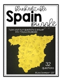Editable Blank Spain Shaped Puzzle Template