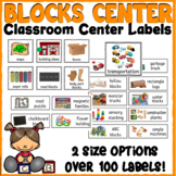 Blocks Center Labels for 3K, Pre-K, Preschool and Kindergarten