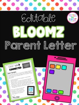 Preview of Editable Bloomz Parent Letter