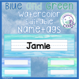 Editable Watercolor Nametags