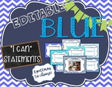 Editable Blue "I Can" Statements