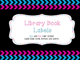 Editable Blue and Pink Library Labels