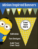 Editable Blue and Yellow Pennants inspired by Minions 