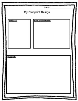 Preview of Editable Blueprint Design and Planning Sheet STEM/STEAM