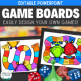 Editable Board Game Templates Colorful Monsters