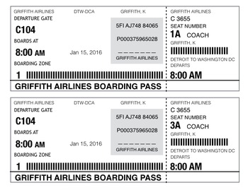 Preview of Editable Boarding Pass- Virtual Field Trip Prop- Travel Theme Classroom