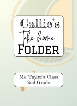 Preview of Editable Boho Folder Covers - Personalized Student & Teacher Name Labels