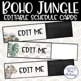 Boho Jungle Class Schedule Cards