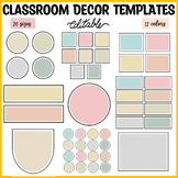 Editable Boho Neutral Calm Colors Classroom Decor Template