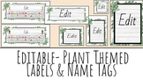 Editable- Boho Plant Theme Labels & Name Tags