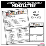 Editable Boho Rainbow Monthly and Weekly Newsletter Templa