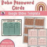 Editable Boho Student Password | Log-In Cards | Digital 