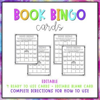 Editable Book BINGO | Grades 3-6 Reading Challenges by The Sparkling ...