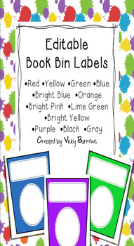 Preview of Editable Book Bin Labels