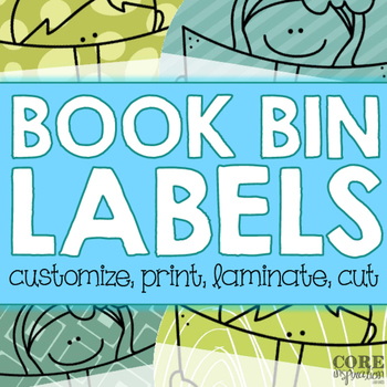 Preview of Editable Book Bin Labels