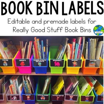 Preview of Editable Book Bin Labels: Fit Really Good Stuff Book Bins